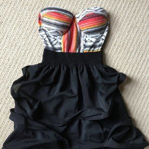 REVERSE mini strapless dress